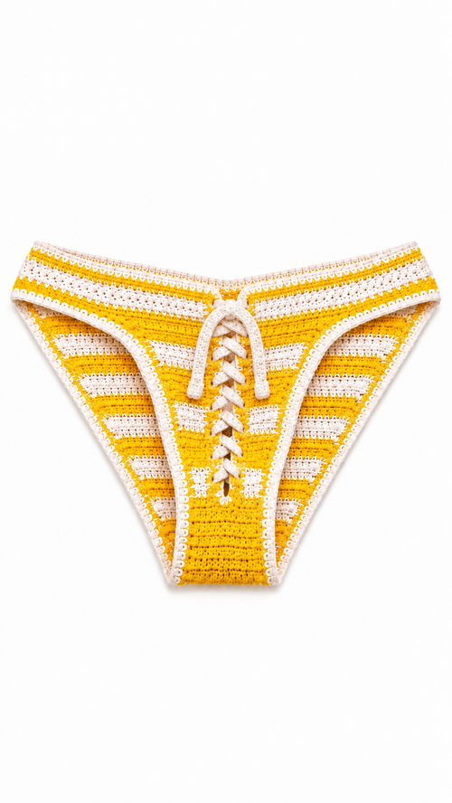 Briefs banana striped yellow and white