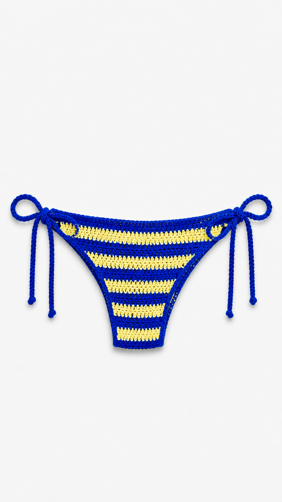 Briefs to tie striped yellow and royal blue