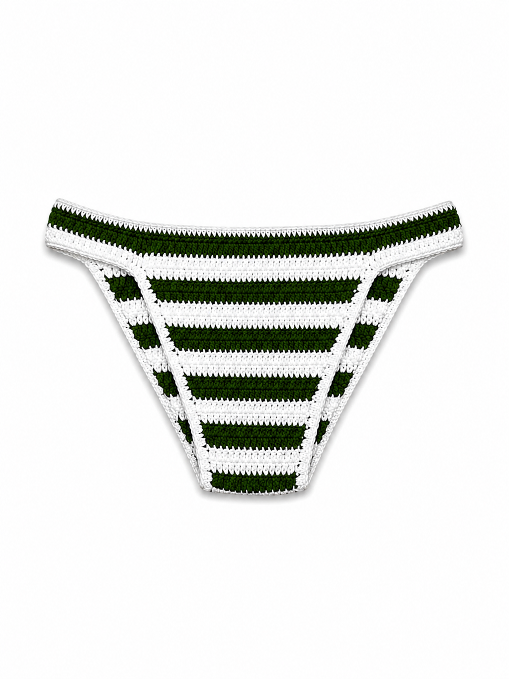 BRIEFS STRIPED WHITE AND ARMY GREEN