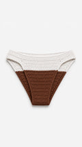 Briefs bi color white and brown