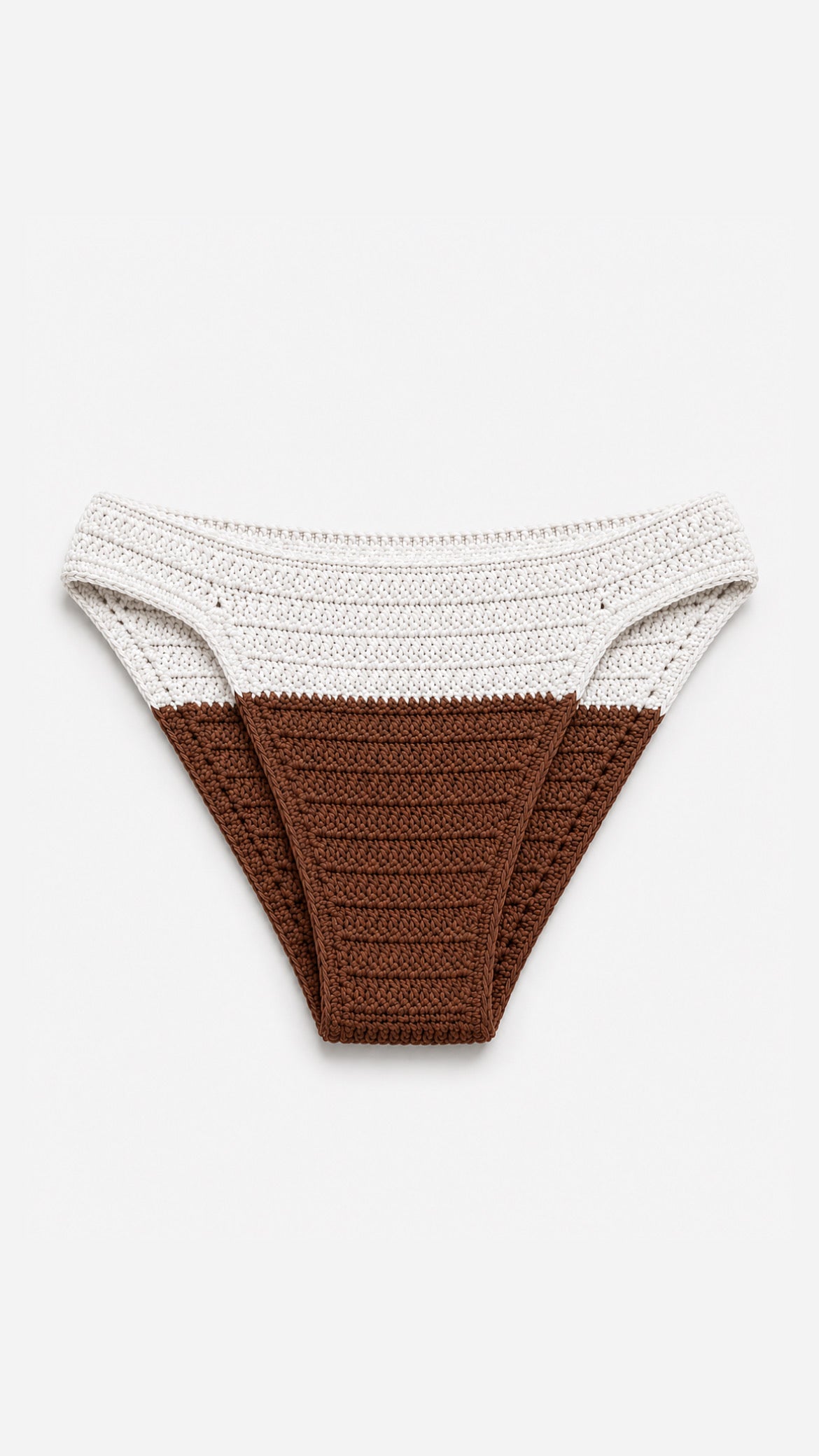 Briefs bi color white and brown