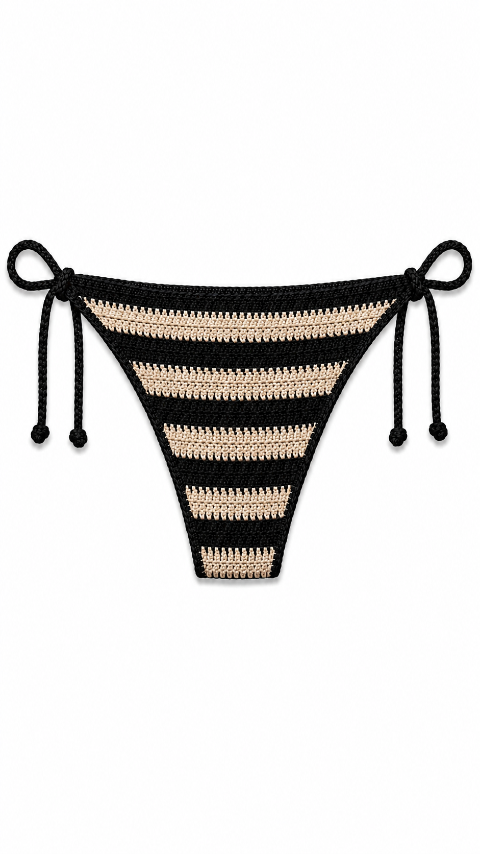 BRIEFS TO TIE STRIPED BLACK AND BEIGE