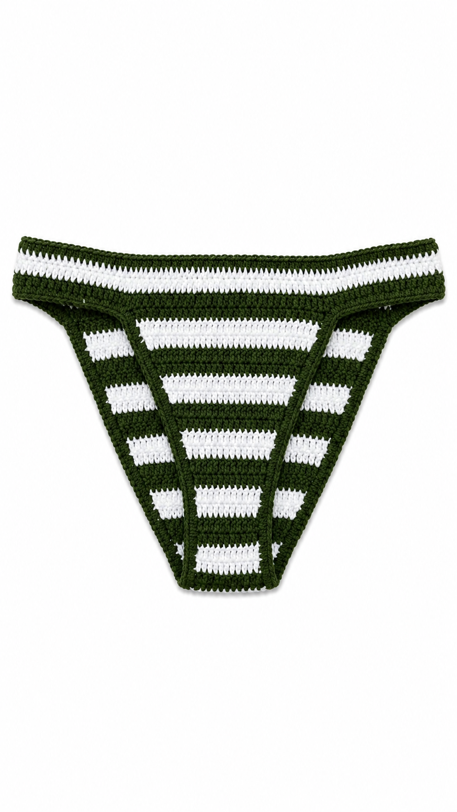 BRIEFS STRIPED ARMY GREEN AND WHITE