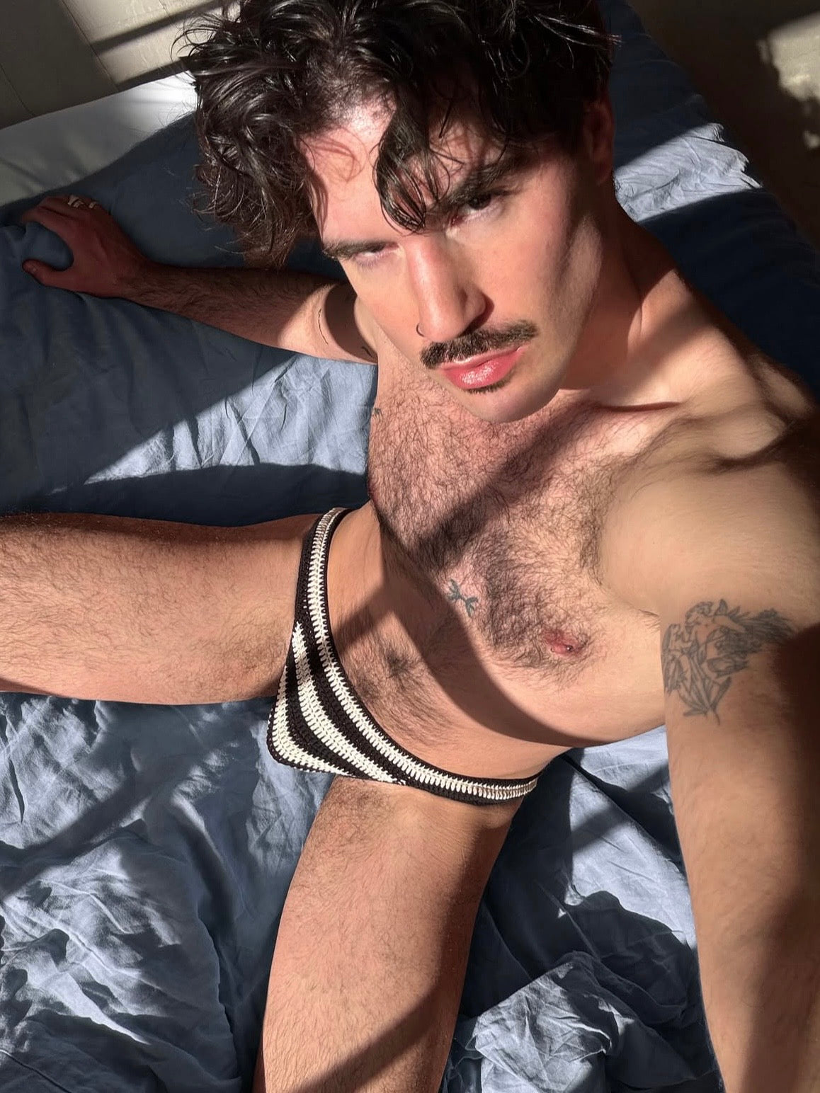 Briefs striped black & beige