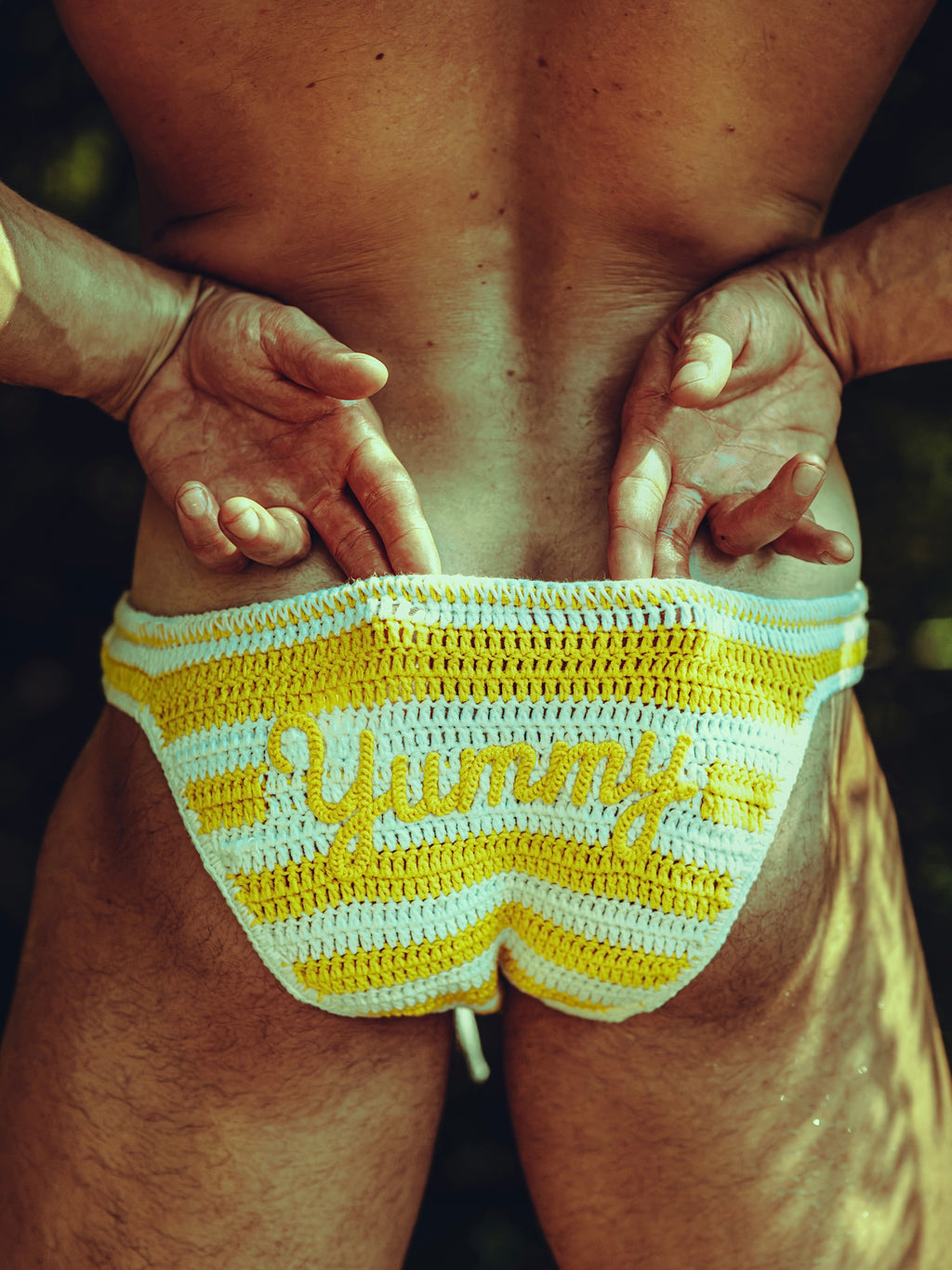 BRIEFS BANANA STRIPED YELLOW AND WHITE